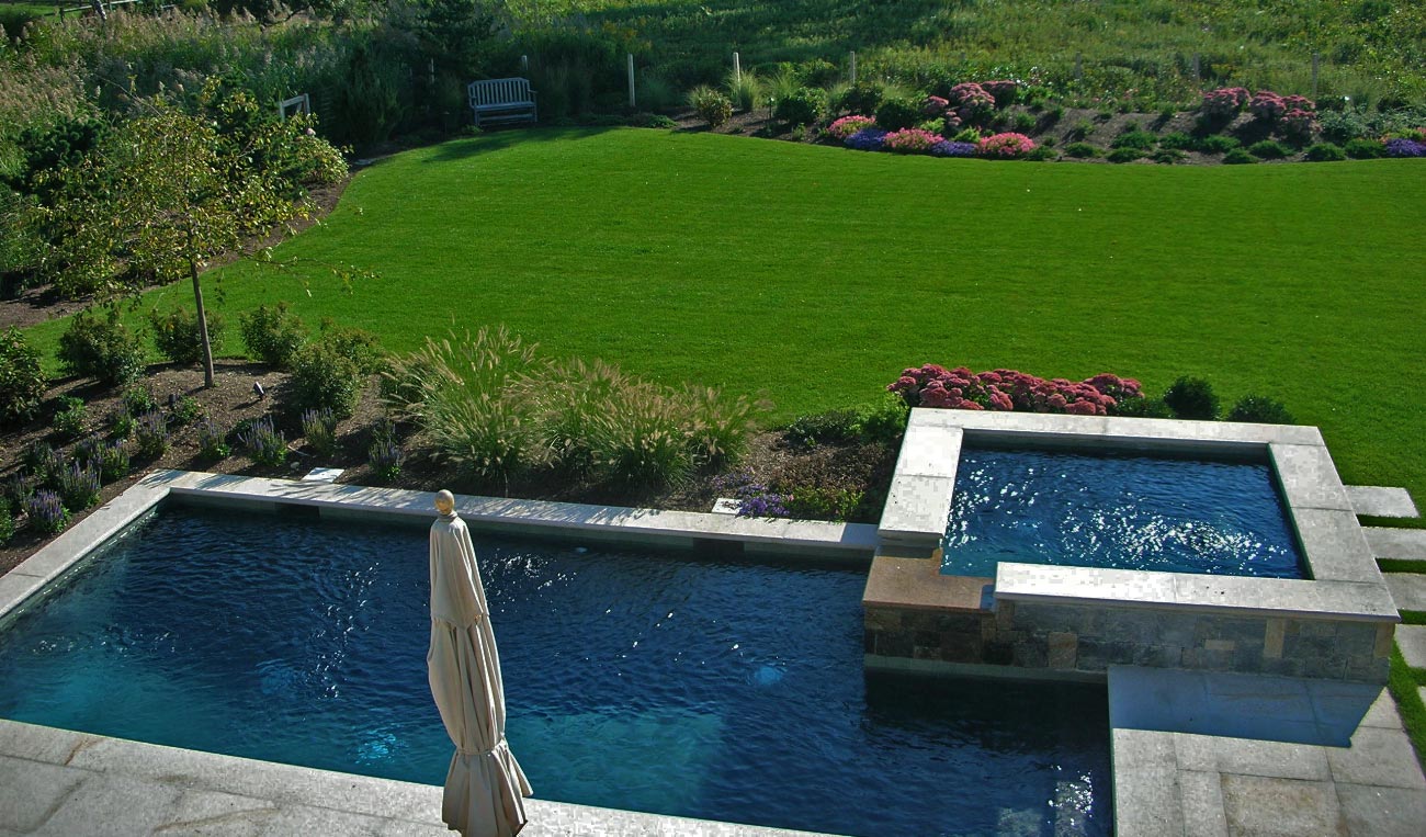 The finish and color or your pool are important and will drive the overall feel.