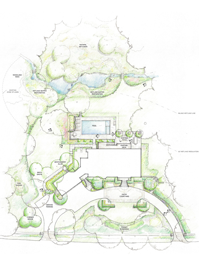 The LaurelRock Company - Residential Landscaping in CT - Back Country Manor - Design Plan