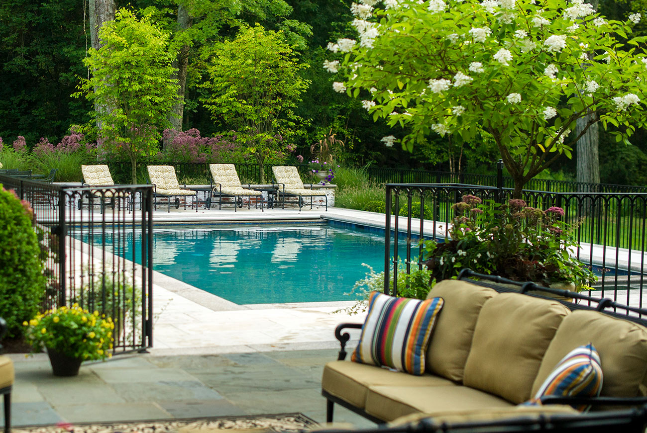 The LaurelRock Company - Residential Landscaping in CT - Back Country Manor - Poolside Paradise
