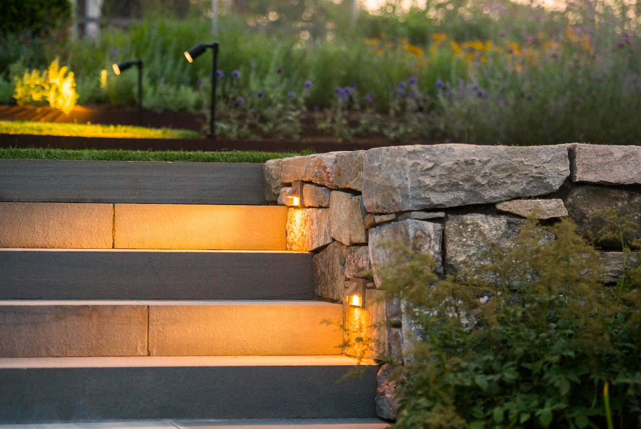 The LaurelRock Company - Residential Landscaping in Wilton CT - High Meadow Farm - Landscape Lighting