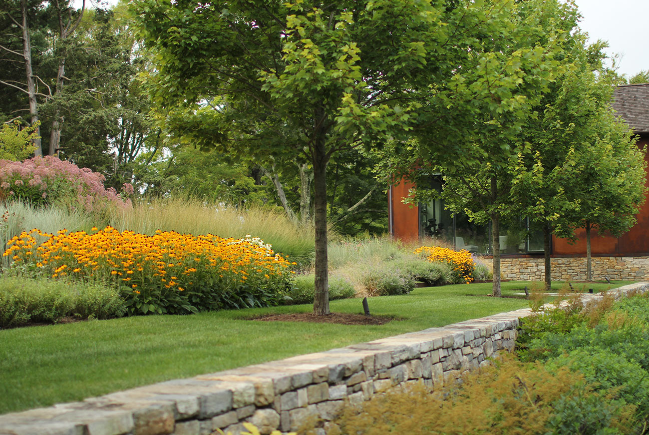 The LaurelRock Company - Residential Landscaping in Wilton CT - High Meadow Farm - Textural Gardens
